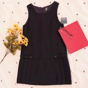 Zara Girls Navy Blue Button Pleated Dress, NWT
